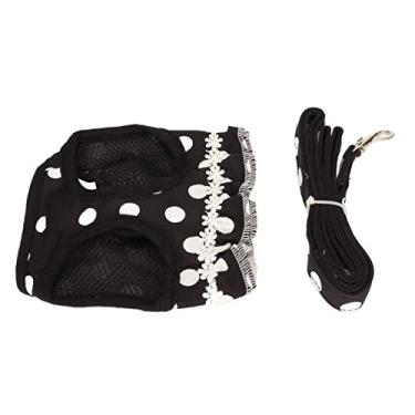 Imagem de ZJchao Arnês de Cachorro e Coleira, Ponto de Tração do Colete de Estimação DOT Conjunto de Cães de Cão de Cão de Fácil de Cães de de de Tamanho Médio para Pequenos para Caminhar, Correr, Treinar (S)