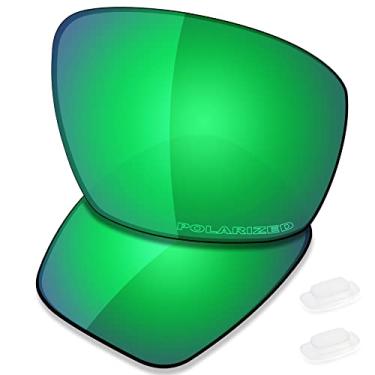 Imagem de SAUCER Lentes de reposição premium e protetores de nariz compatíveis com óculos de sol Costa Del Mar Flagler High Defense - Verde Jade polarizado