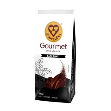 Imagem de Café Torrado e Moído Gourmet Dark Roast 3Corações 250G - 3 Corações, 2