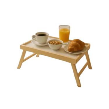 Imagem de Bandeja para Café da Manhã na Cama, Dobrável, Madeira, 38x24cm