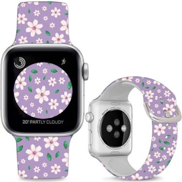 Imagem de Sjiangqiao Pulseiras de silicone macio compatíveis com Apple Watch de 38 mm, 40 mm, 41 mm e 42 mm (série 10), iWatch SE/SE2, pulseiras esportivas de substituição compatíveis com iWatch séries 10, 9, 8