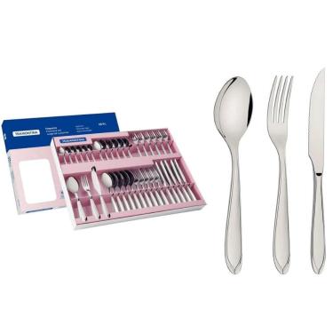 Imagem de Faqueiro Aço Inox com Faca Para Churrasco 36 Peças Tramontina Laguna  