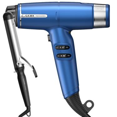 Imagem de Kit Secador iQ Lite Blue e Modelador Salon Curl 38mm
