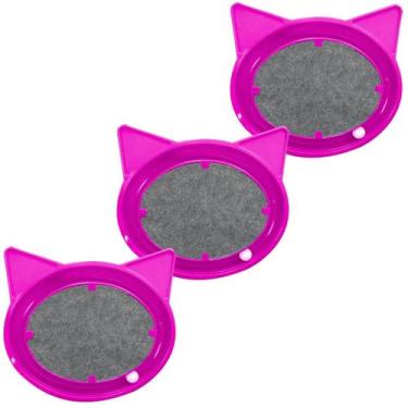 Imagem de 3 Arranhador Gato Super Cat Relax Pop Furacão Pet - Rosa