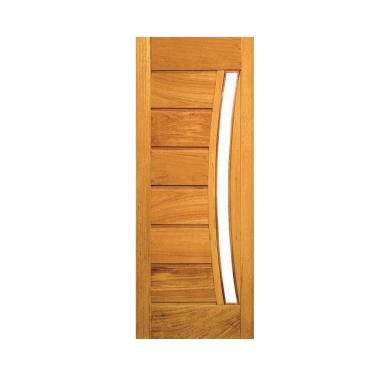 Imagem de Porta Pavuna com Visor - Madeira Maciça - Angelim