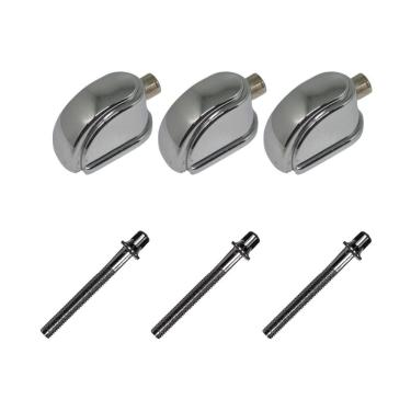 Imagem de Kit 3 Canoas Tom Caixa Cromo 19.10 + 3 Parafusos 51X 6Mm M6