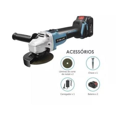 Imagem de Esmerilhadeira Lixadeira 125 Mm Com Bateria Recarregável 26V