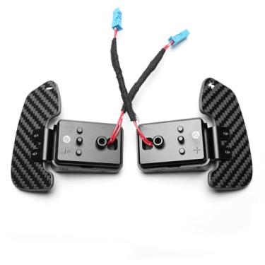 Imagem de Mudanças magnéticas compatíveis com BMW M3 M5 F20 F22 G20 G30 F30 F36 F32 G80 G82 G87 F15 F80 X3 X5 1 2 3 4 5 7 Série M/X Modelos i8 i12 Fibra de Carbono Extensão de Pá de Volante Sões (Estilo 3)