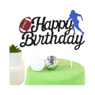 Imagem de Decorações Para Bolos De Aniversário De Futebol Infantil, Topper De Cu