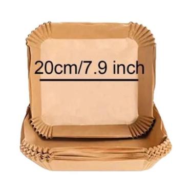 Imagem de Papel Antiaderente Descartável Para Air Fryer, Tapete De Cozinha À Pro