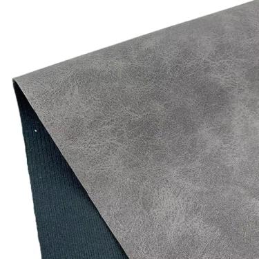 Imagem de Rolo De Tecido PU Fosco De Camurça Sintética - À Prova D'água, 0,8 Mm De Espessura, 1 Peça - Textura Transparente, Forro De Feltro Macio Para Sofá, Roupa, Faça Você Mesmo(Gray,20cmx15cm)