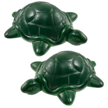 Imagem de XYDHQS Pacote com 2 tampas de parafuso de vaso sanitário tartarugas, tampa decorativa de parafuso de vaso sanitário de cerâmica, capa de sapo interessante para casa, acessórios de banheiro fácil