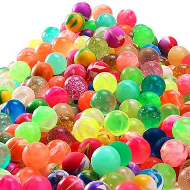 Imagem de Pllieay 500 bolas saltitantes a granel, 20 mm/0,78 polegadas, vários estilos, bolas saltitantes misturadas, pequenas bolas de borracha para lembrancinhas de festa infantil, máquinas de enchimento e