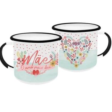 Imagem de CANECA ESMALTADA 370ML MAE AMOR DOCE