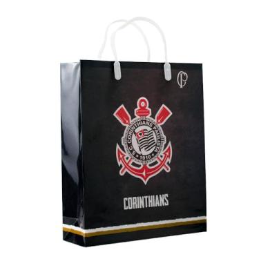 Imagem de Sacola De Presentes Escudo Time 33x9x27cm - Corinthians