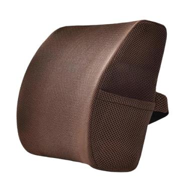 Imagem de KiBcsLic Almofada de apoio para as costas de escritório, almofada de encosto com retorno lento, versátil de espuma viscoelástica para cadeira de mesa, assento, CafÉ