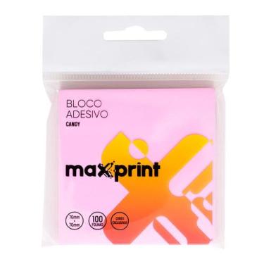 Imagem de Bloco Adesivo Candy 76x76MM 100 Folhas Maxprint, UNICA