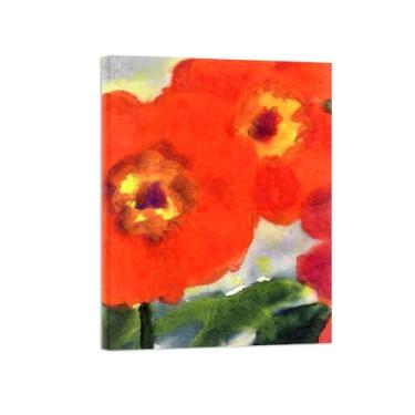 Imagem de Flores Pintura em tela Famosa Pintura Reprodução-Quadros para sala de estar-Flores vermelhas-Pôster pronto para pendurar Tela Embrulhada 60x80cm