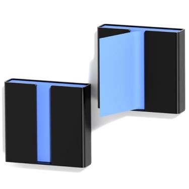 Imagem de 2 unidades de dispensador de notas adesivas, suporte magnético para notas post-it, organizador de notas adesivas de 7,6 x 7,6 cm para escritório, casa, sala de aula, preto