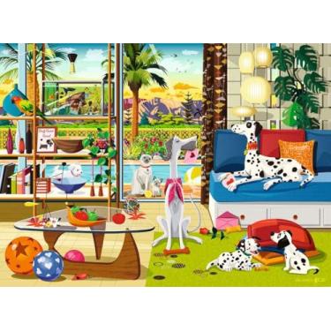 Imagem de Ravensburger Pets of Palm Springs 500 Piece Jigsaw Puzzle | Unique Piece Design | Softclick Technology | Ideal Gift for Puzzle Enthusiasts