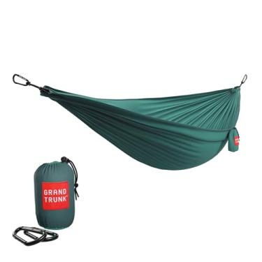 Imagem de Grand Trunk Rede de acampamento ultraleve – Rede de viagem leve e portátil para acampamento, caminhada, mochilão, praia e outras viagens, verde