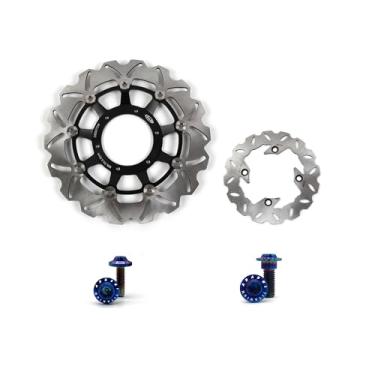 Imagem de Arashi Discos de freio dianteiros traseiros grandes com parafusos de montagem para Honda CBR250R 2011-2013, peças de acessórios de reposição de motocicleta