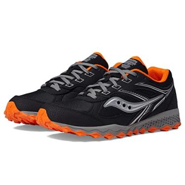 Imagem de Saucony Tênis infantil unissex Cohesion Tr14 de cadarço ao dedão, Preto/laranja, 3.5 Big Kid