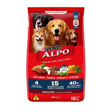 Imagem de Purina Alpo Ração Alpo Para Cães Adultos Sabor Carne Grelhada Com Vegetais - 18Kg Purina - Sabor Carne