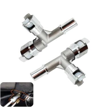 Imagem de Conector de mangueira de aquecedor de metal 800-413HP compatível com Cadillac Escalade ESV EXT 2000-2014, Chevrolet Avalanche Silverado 3500 HD Suburban 1500 2500 Tahoe, GMC Sierra 3500 HD Yukon XL