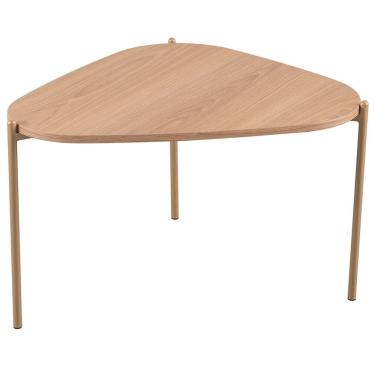Imagem de Mesa de Centro Para Sala de Estar Pés Metálicos Alta Adek A03 Hanover Dourado - Lyam Decor