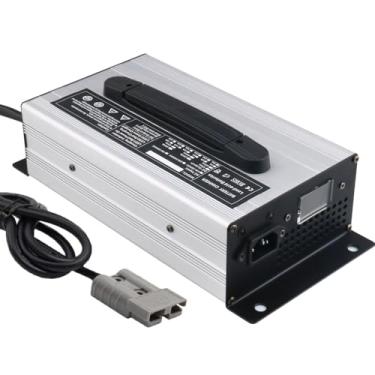Imagem de Lzyjckh Carregador de Bateria para Empilhadeira 24V 30A Carregadores de Carga Lenta com Display LCD e Plugue Anderson 120A/175A para Carregamento de Baterias de Chumbo-Ácido,Silver,120A Anderson