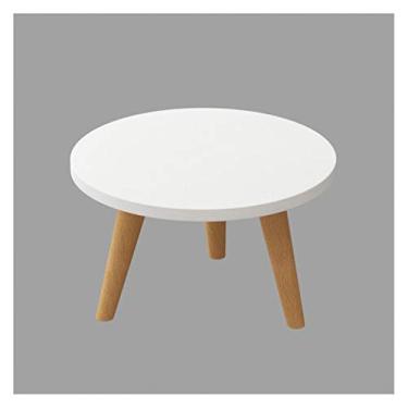 Imagem de Mesa de centro de design simples para sala de estar pequena mesa de centro simples moderna mini mesa redonda mesa lateral sofá armário lateral mesa de canto mesa de cabeceira simples e econômica
