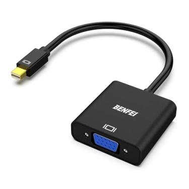 Imagem de Adaptador Mini DisplayPort Para Vga 1080p, Plug and Play, Compatível com MacBook, Surface e ThinkPad, Thunderbolt 2, Macho para Fêmea, Conector Banhado a Ouro, 000171black - Preto