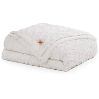 Imagem de UGG Cobertor solteiro de pele sintética para cama, cobertor macio de dupla face, cobertor grande quente para sofá, roupa de cama de solteiro lavável GG, decoração de quarto de luxo, 167 cm x 228 cm