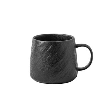 Imagem de hezhuhe2258 Caneca de café com textura de pedra fosca, caneca de café de cerâmica em duas cores, conjunto de 1, com uma grande capacidade de 500 ml para armazenamento de copos de água masculinos