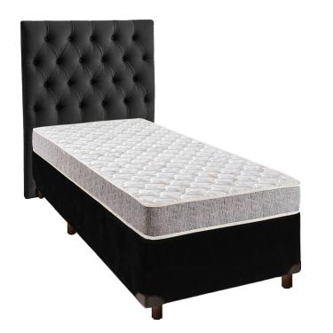 Imagem de Cama Box + Colchão Solteiro D23 D23 Inducol + Cabeceira Estofada