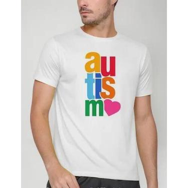 Imagem de Camiseta Camisa Adulto Feminina Masculina Algodão Campanha Abril Azul 
