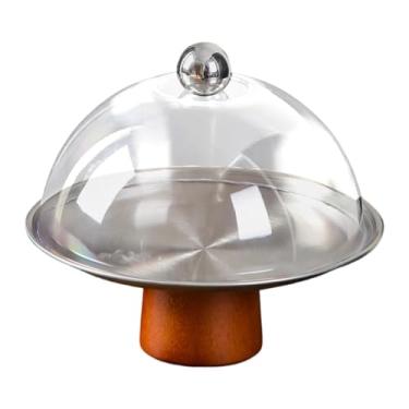 Imagem de Ｂｅｓｇａ Suporte para bolo com tampa, bandeja para, cobertura em cúpula para restaurantes e charcutaria, Prata 20x18cm