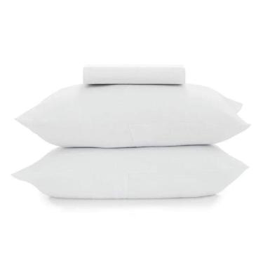 Imagem de Jogo Cama Casal 3 Pcs Fio Penteado Malha Branco Altenburg