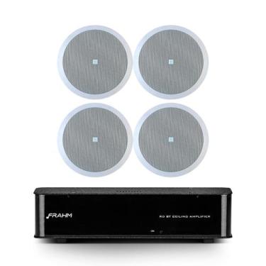 Imagem de Kit Rd Bt Ceiling Amplifier Frahm + 4 Arandelas 6co2r JBL
