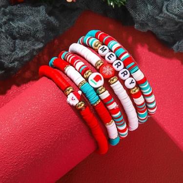 Imagem de Pulseiras de Natal para mulheres, berloques de Natal, miçangas, decoração de árvores, presentes