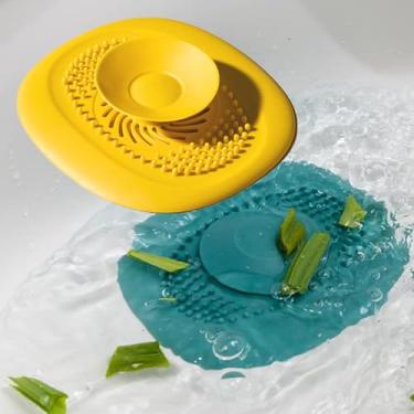 Imagem de Ralo de piso de silicone - luminária de banheiro com coletor de cabelo, rolha de banho, plugue, filtro de pia, filtro - para ralos, torneiras, chuveiros - acessórios para casa e jardim