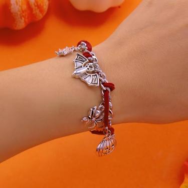 Imagem de Pulseira feminina de Halloween com pingente de bijuteria de Natal, decoração de fantasia para adultos