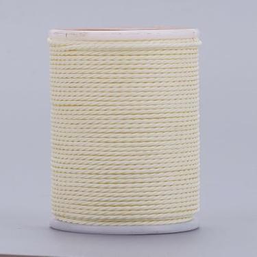 Imagem de Cordão torcido encerado redondo de 1 mm, 12 metros, fio de poliéster encerado, corda para pulseiras trançadas faça você mesmo, colar de joias, artesanato de costura de macramê, chicote de mamão