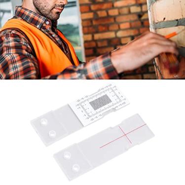 Imagem de Monitor profissional de rachaduras de parede de acrílico transparente, pinça de medição com cursor em forma de cruz, calibração milimétrica, folha de registro para monitoramento estrutural