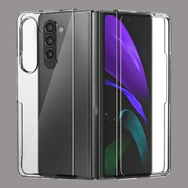 Imagem de Capa de telefone transparente para Samsung Galaxy Z Fold 5 capa protetora ultrafina à prova de choque