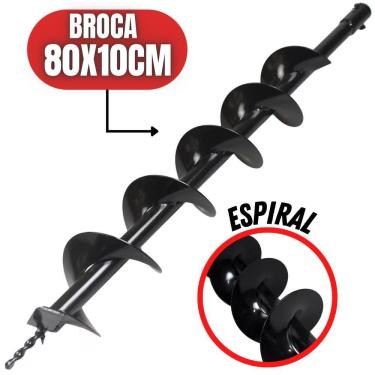 Imagem de Broca Helicoidal 80x10cm Para Perfurador De Solo