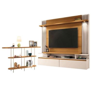 Imagem de Home Suspenso Cosmo Cinamomo Off White E Aparador Infinity Cinamomo- Hb Móveis