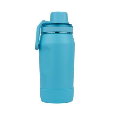 Imagem de Garrafa Térmica Inox 350ml Alça Articulada Tampa com Bico e Base Silic