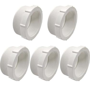 Imagem de YSIL 5 peças de rosca macho de 5 cm para bucha redutora de rosca fêmea de 3,8 cm conectores adaptadores de acoplamento de tubos de PVC para conexão de tubos